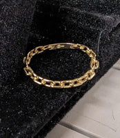 10K Yellow Gold Anchor Chain Link Ring - The Bookstore