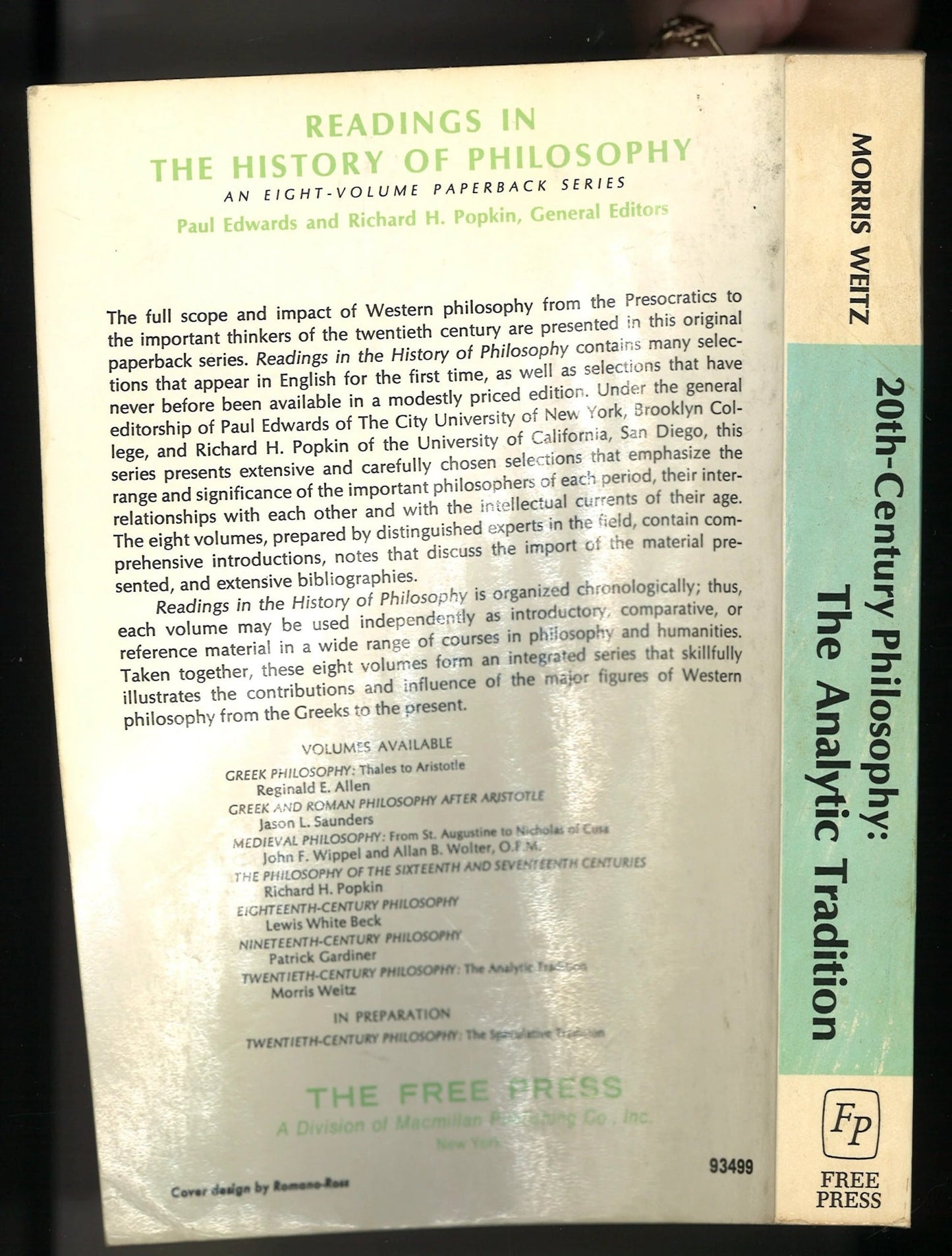 20th Century Philosophy: The Analytic Tradition Morris Weitz