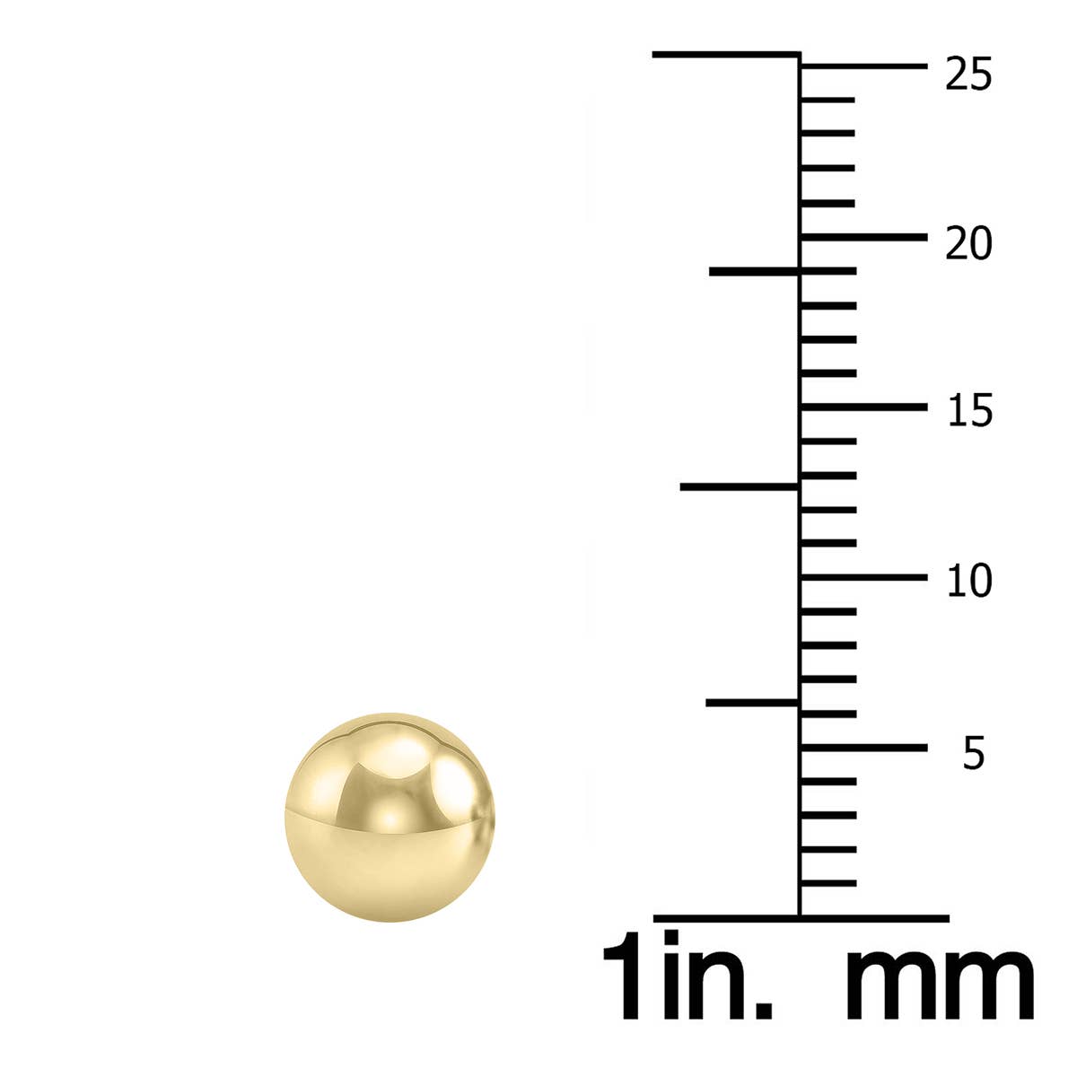 6MM 14K Yellow Gold Filled Round Ball Earrings Szul USA LLC