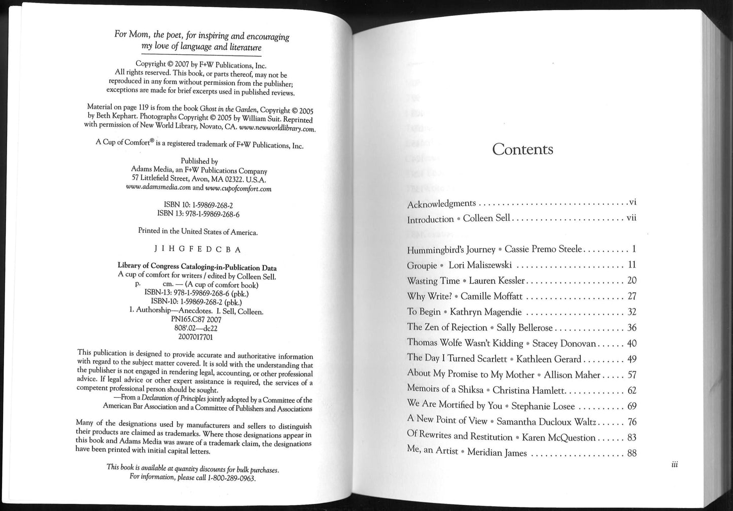 A Cup of Comfort for Writers Colleen Sell