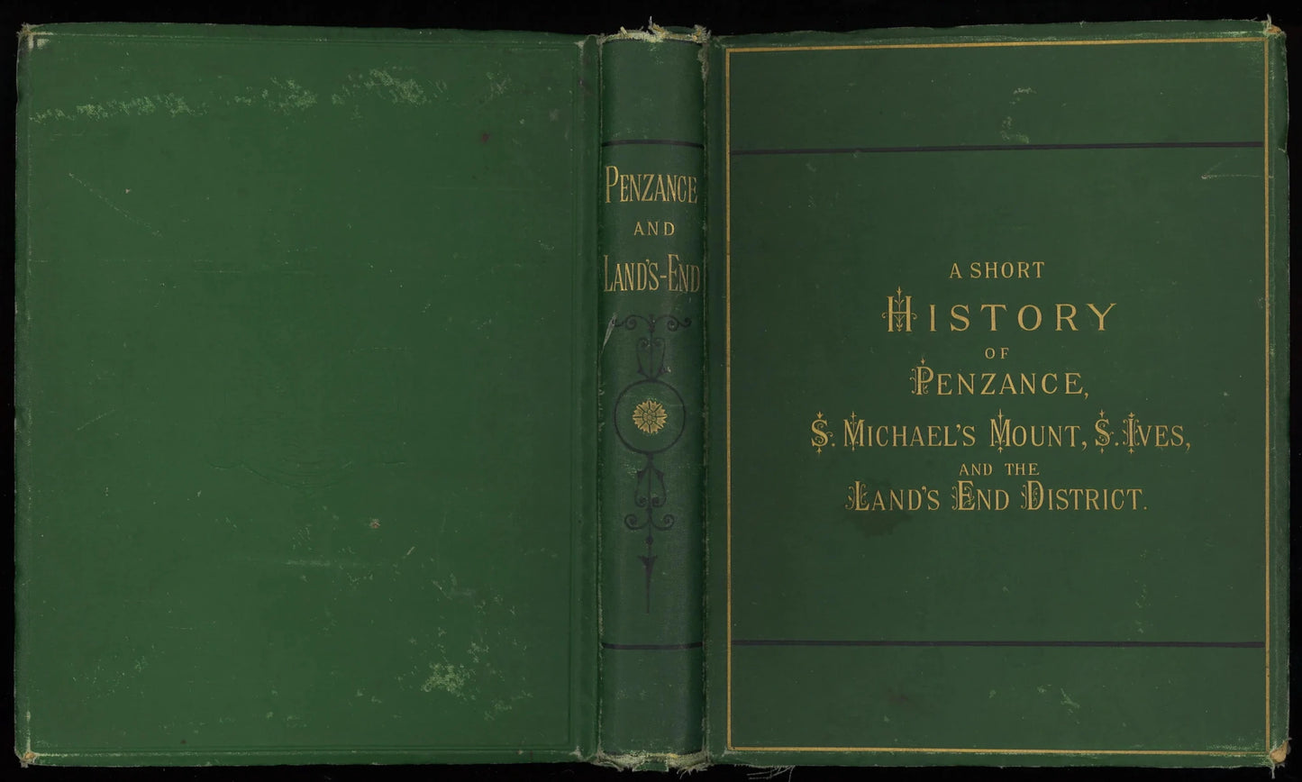 A Short History of Penzance, S. Michael's Mount, S. Ives, and The Land's End District (1878) - The Bookstore