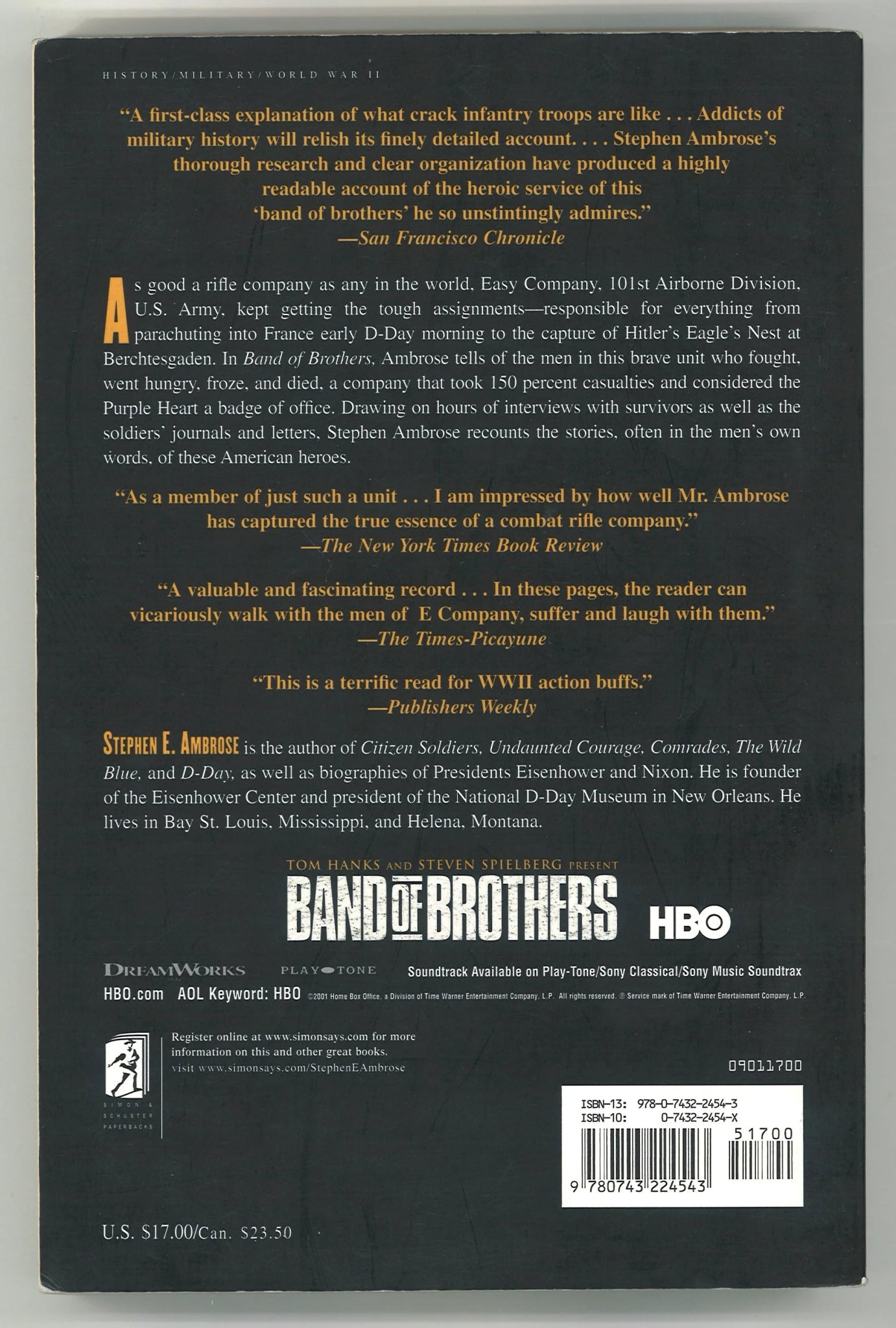 Band of Brothers: E Company, 506th Regiment, 101st Airborne from Normandy to Hitler's Eagle's Nest - The Bookstore