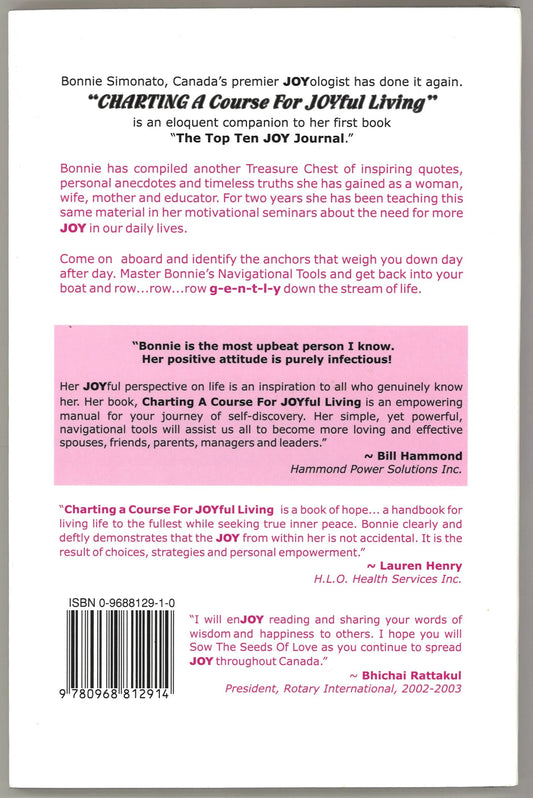 Charting A Course For JOYful Living: Another Treasure Chest of Gems for Your Self - Discovery (Large Print & Signed) - The Bookstore