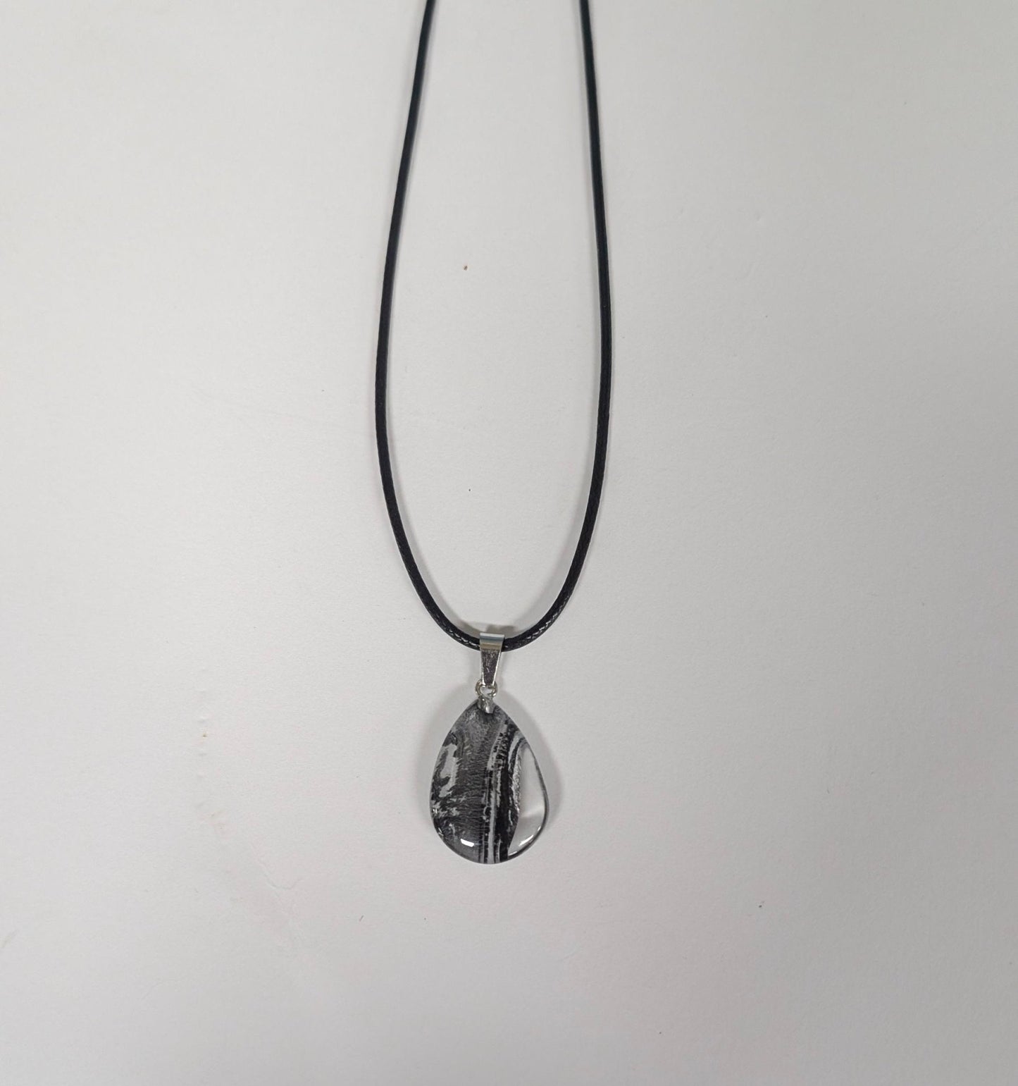 Colourful Glass Water Drop Necklace - The Bookstore