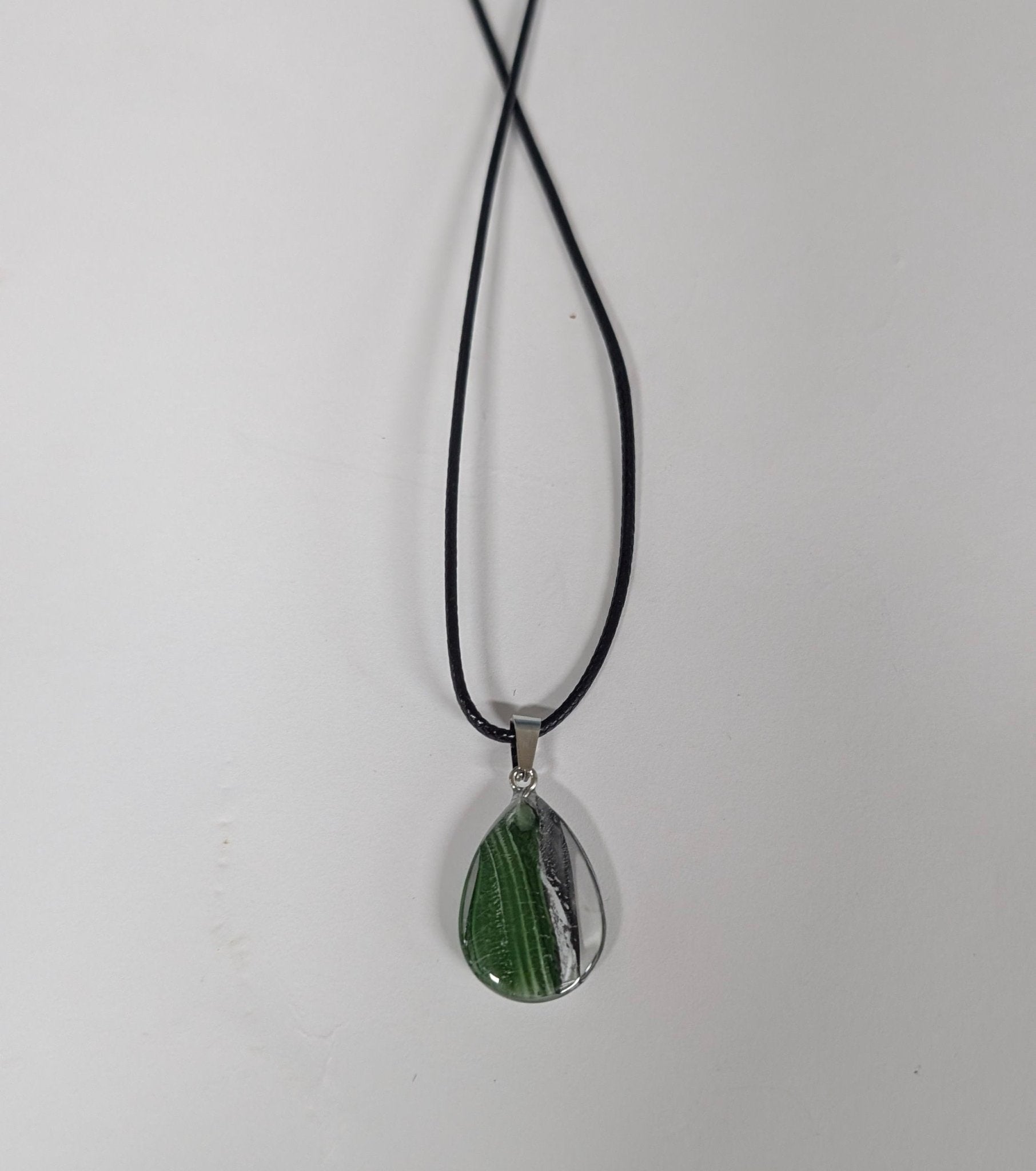 Colourful Glass Water Drop Necklace - The Bookstore