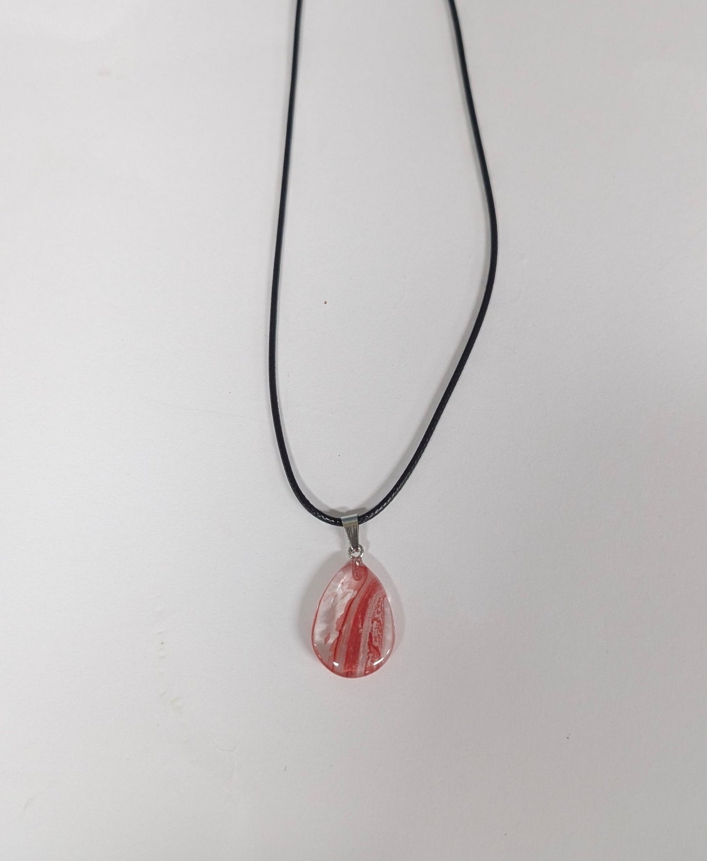 Colourful Glass Water Drop Necklace - The Bookstore