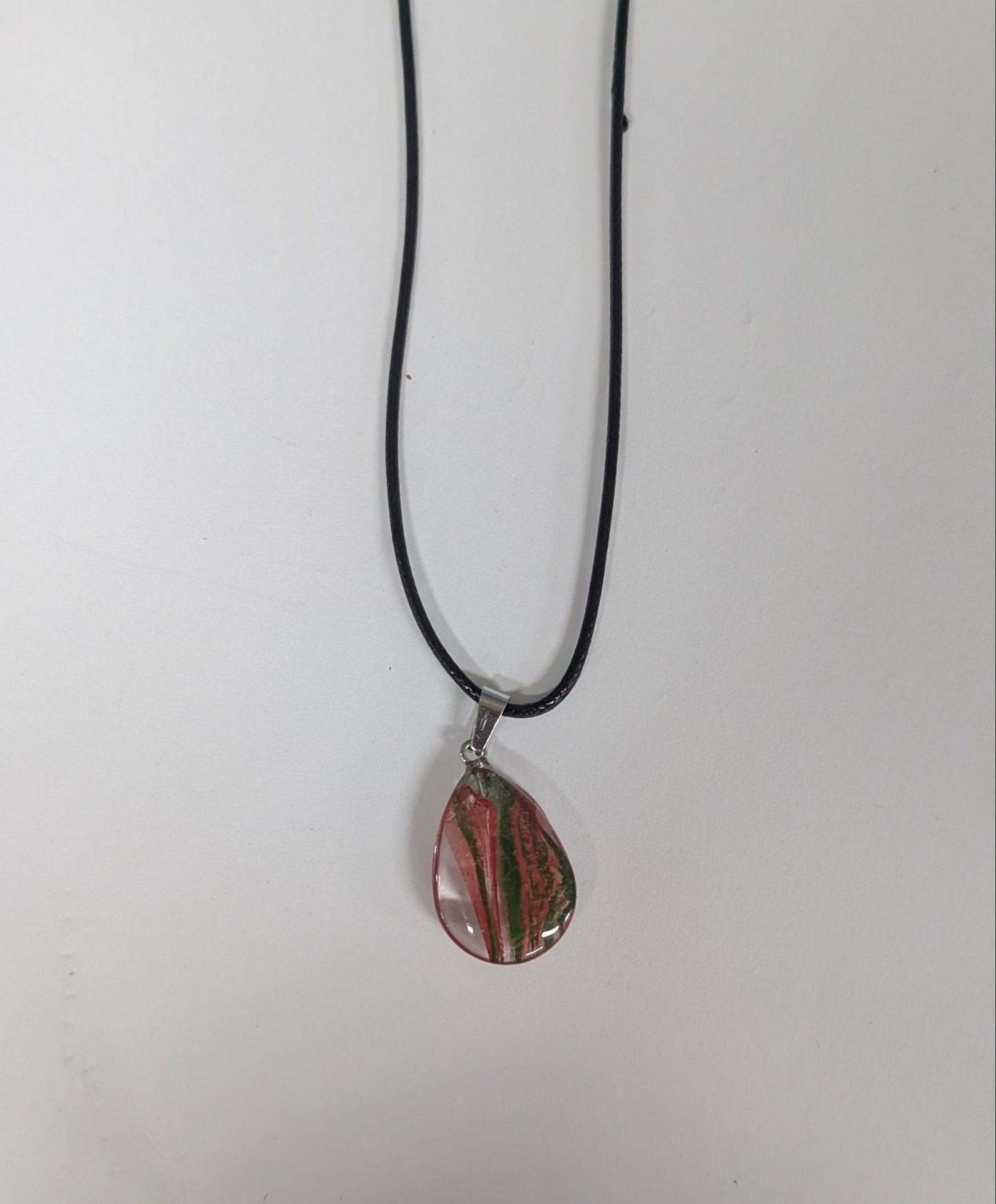 Colourful Glass Water Drop Necklace - The Bookstore