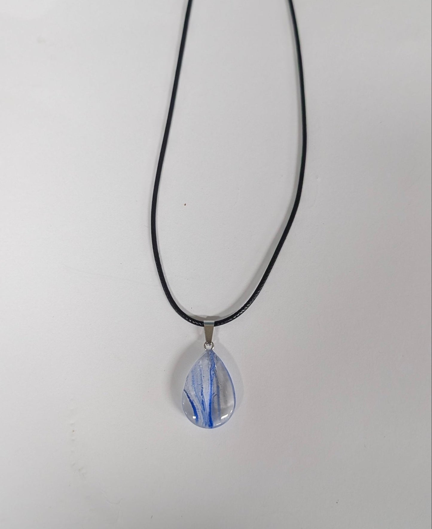 Colourful Glass Water Drop Necklace - The Bookstore