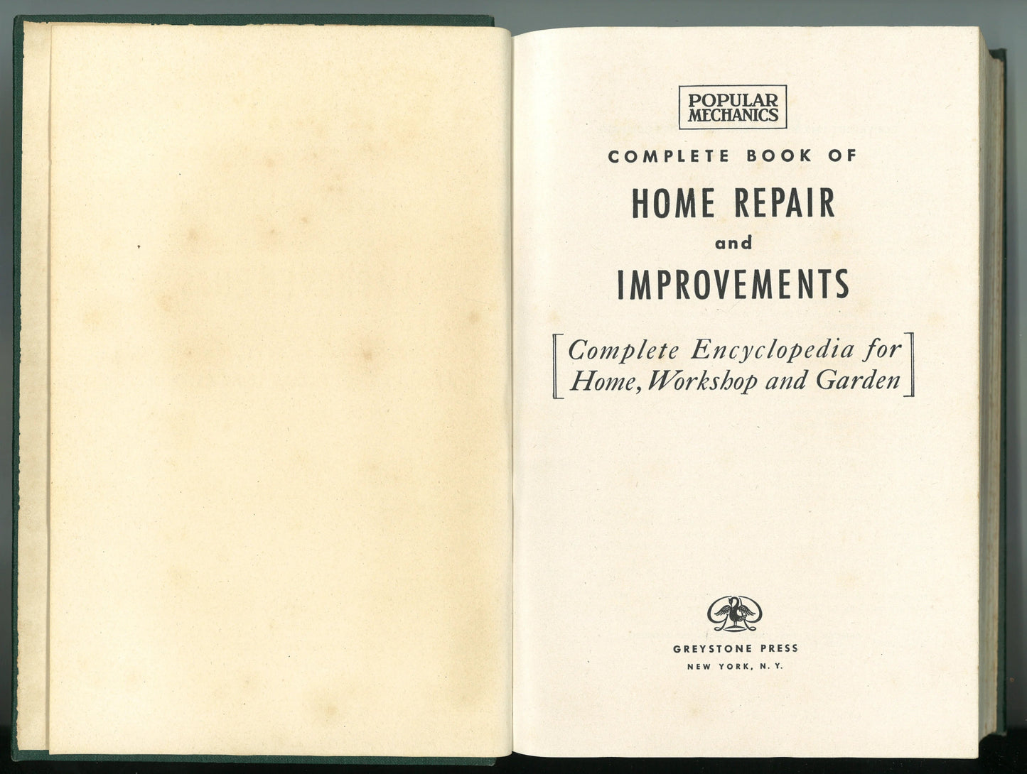 Complete Book of Home Repair and Improvements - Popular Mechanics (1949) Vintage Hardcover - The Bookstore