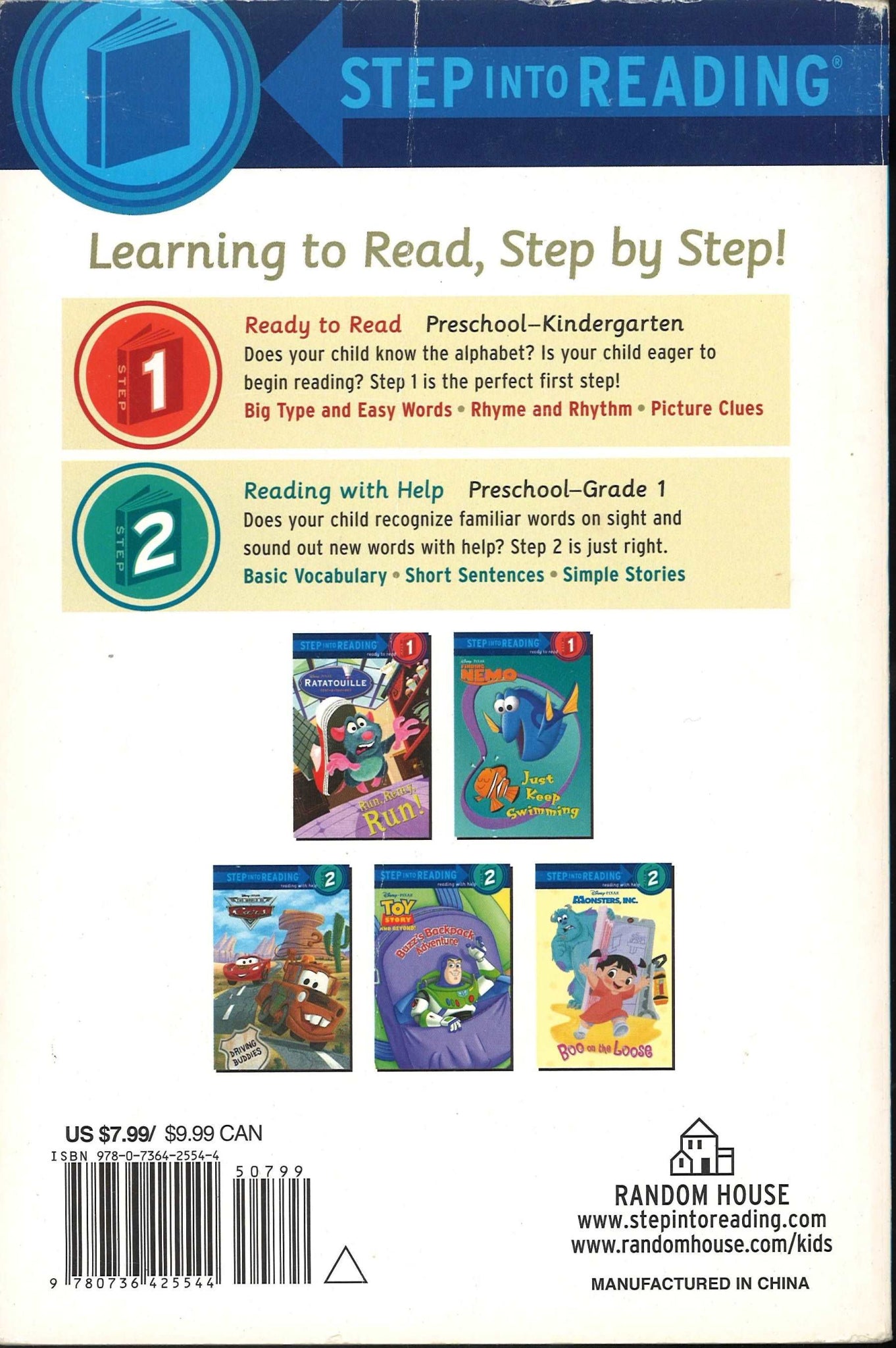 Disney/Pixar Story Collection (Step into Reading: 5 Early Readers) Kitty Richards, Melissa Lagonegro, Apple Jordan, Random House