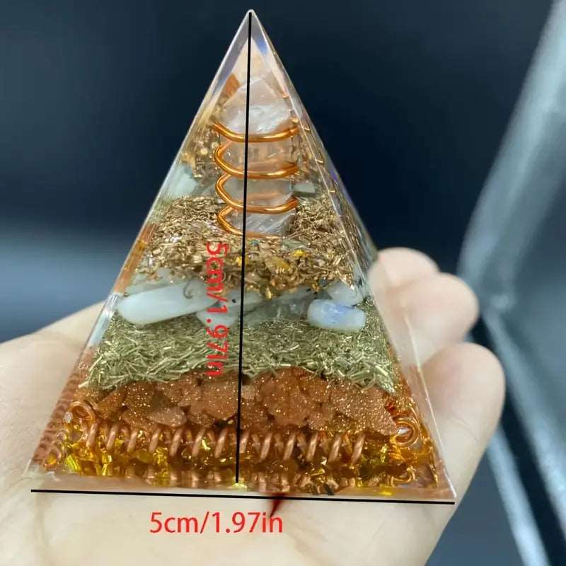 Eye of Horus Orgone Pyramid - Positive Energy & Wealth Attraction ZJKCrystal