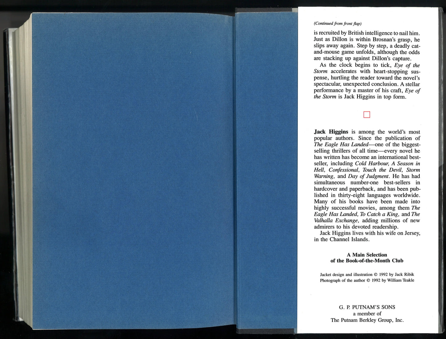 Eye of The Storm (Sean Dillon novel) - The Bookstore