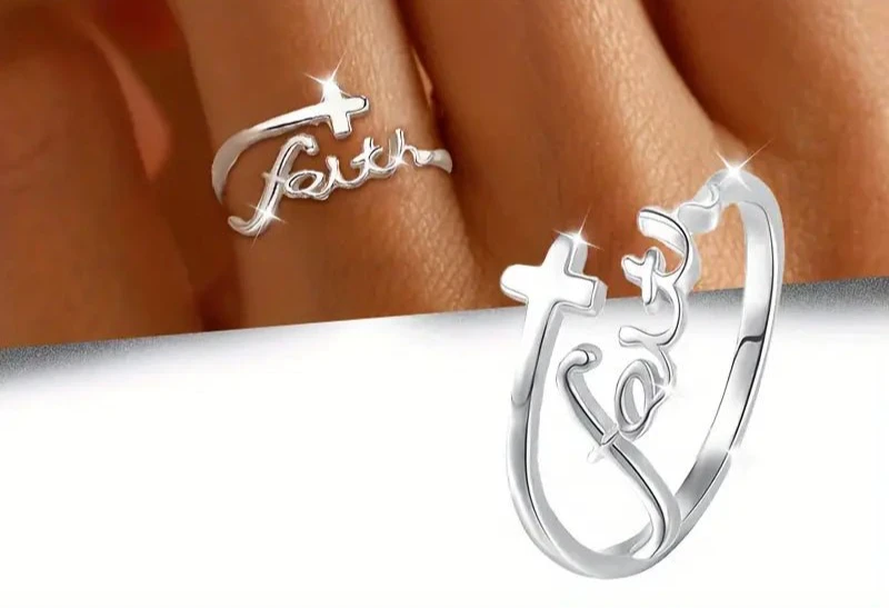 Faith S925 Silver Open Ring – Elegant & Versatile Luna Studio