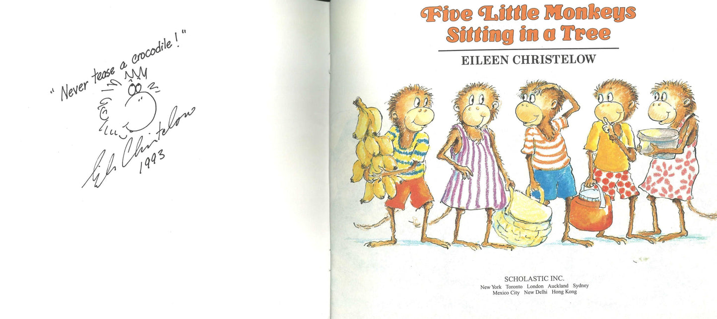 Five Little Monkeys Sitting in a Tree (Signed) Eileen Christelow