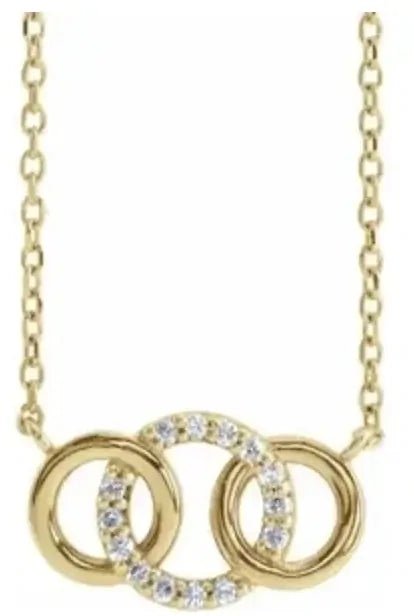 Gold Interlocking Circle Necklace My Store