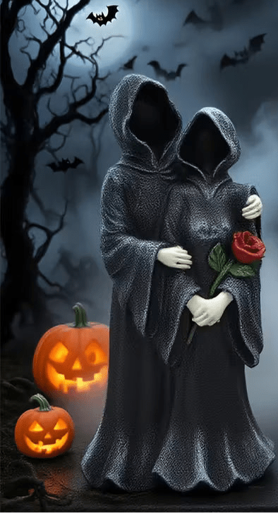 Gothic Grim Reaper Couple Figurine - The Bookstore