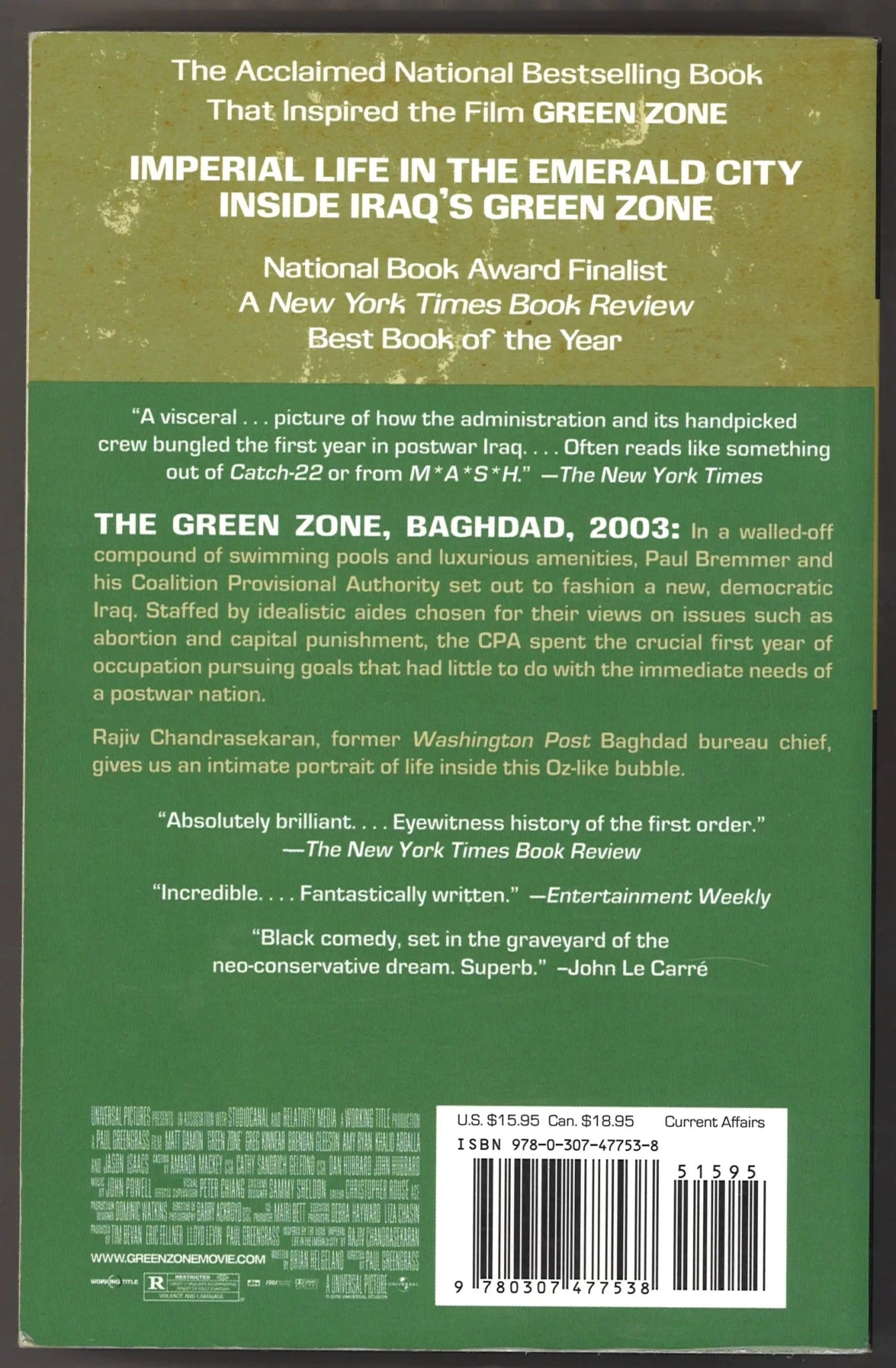Green Zone (Imperial Life/Emerald City Movie Tie - In Edition) - The Bookstore