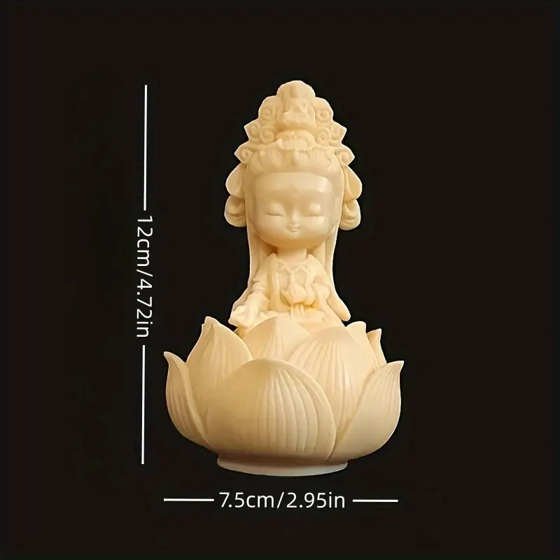 Ivory Fruit Guan Yin Statue