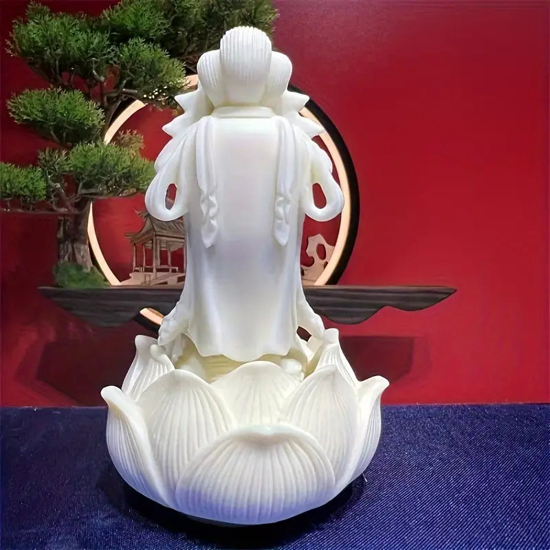 Ivory Fruit Guan Yin Statue