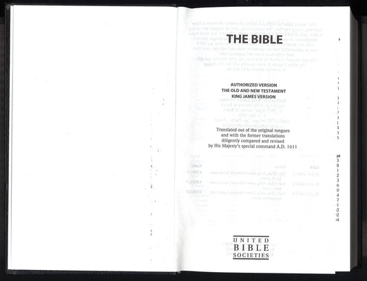 Holy Bible King James Version – Bible Society of Brazil – 2005 Black Hardcover - The Bookstore