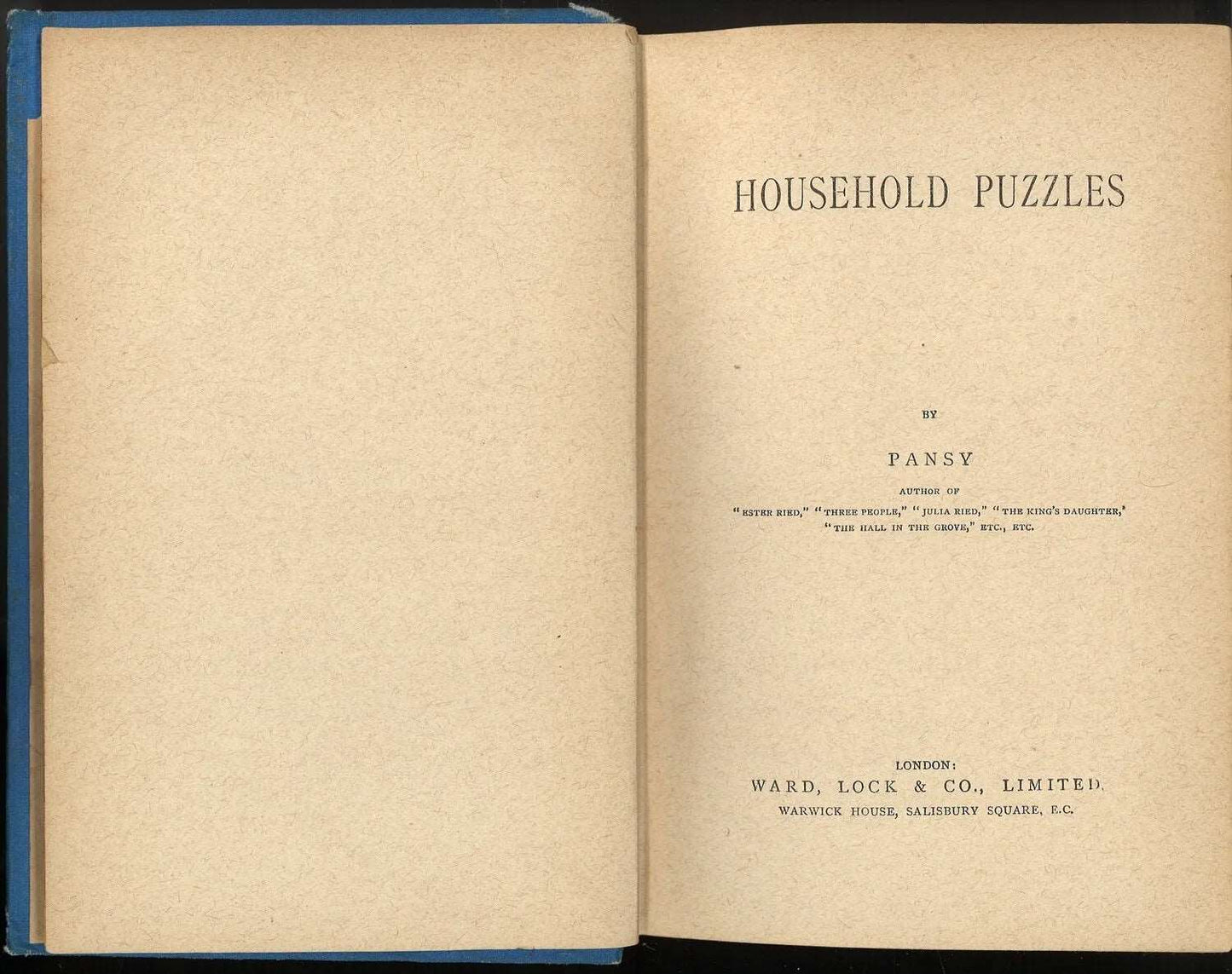 Household Puzzles (The Pansy Series) by "Pansy" - The Bookstore
