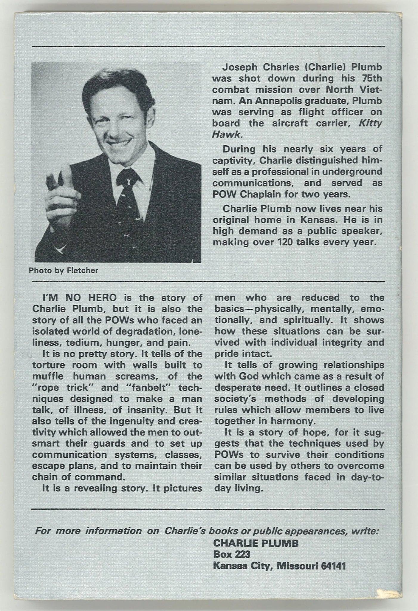 I'm No Hero: A POW Story (Signed) Charlie Plumb, Glen DeWerff