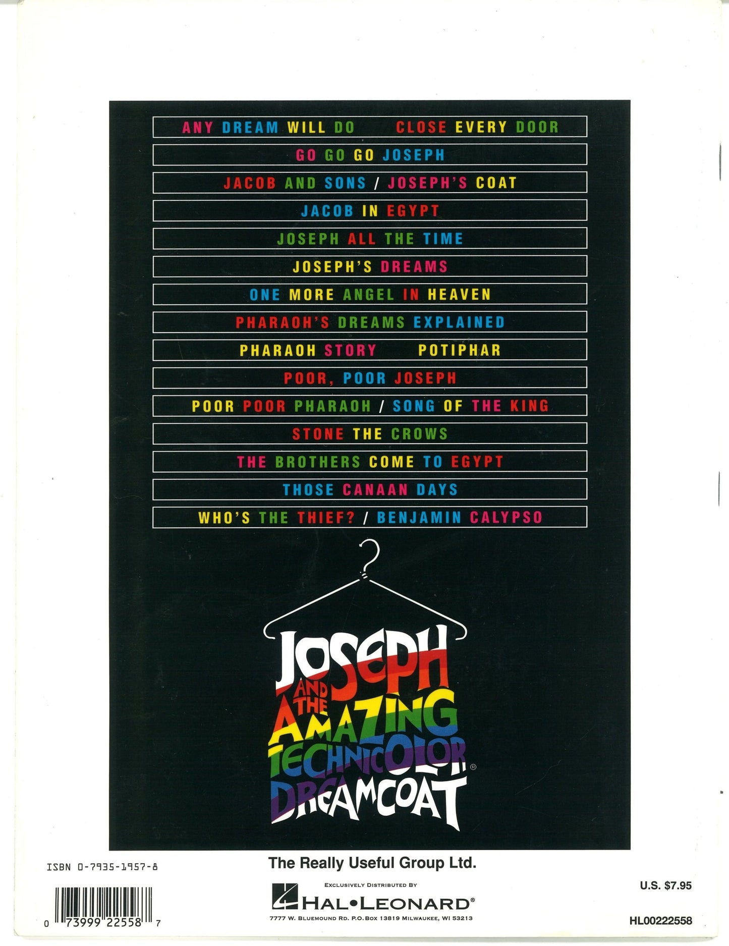 Joseph and The Amazing Technicolor Dreamcoat Songbook Easy Piano, Andrew Lloyd Webber, Tim Rice