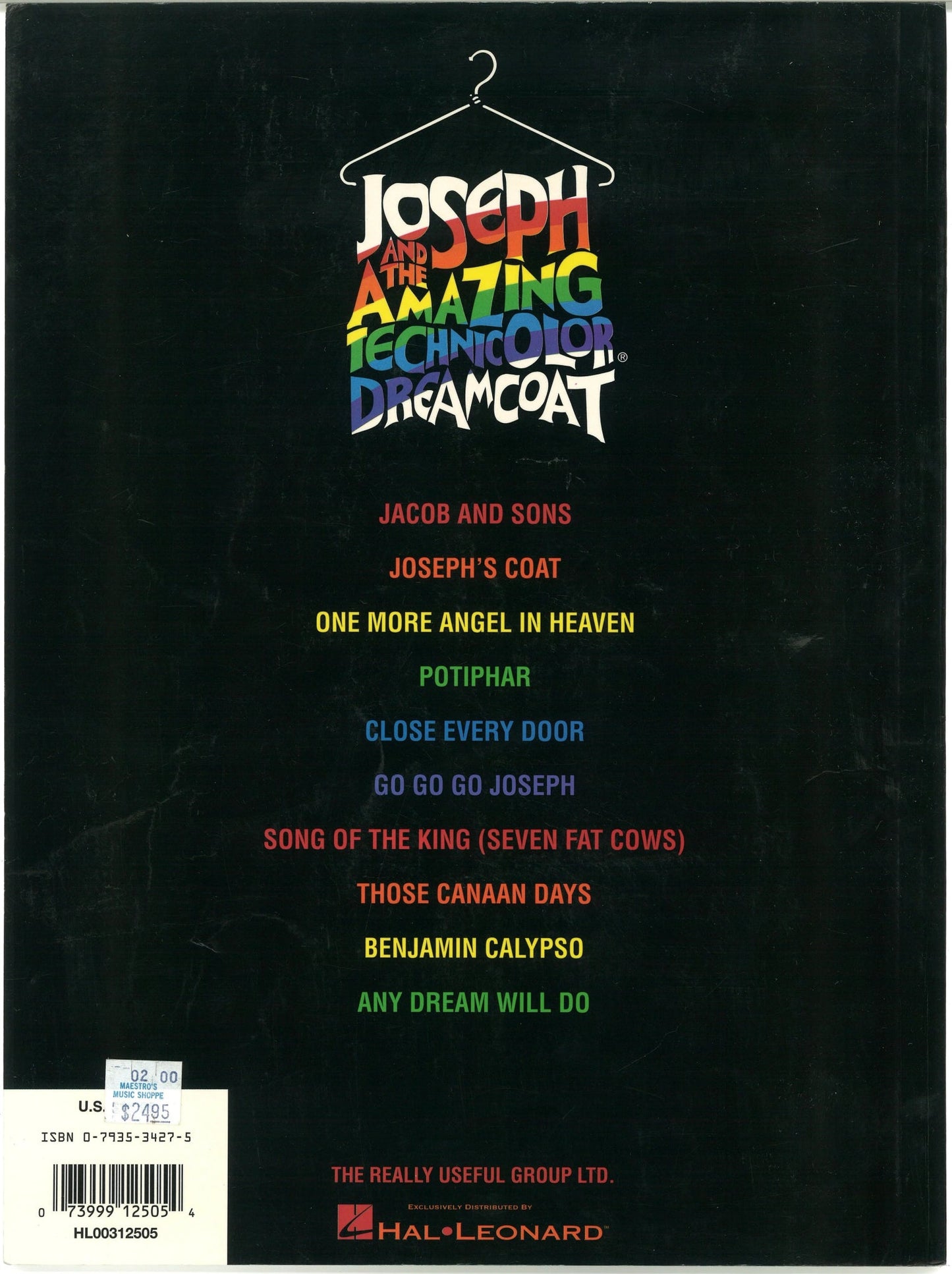 Joseph and The Amazing Technicolor Dreamcoat (Vocal Selections) Andrew Lloyd Webber, Tim Rice