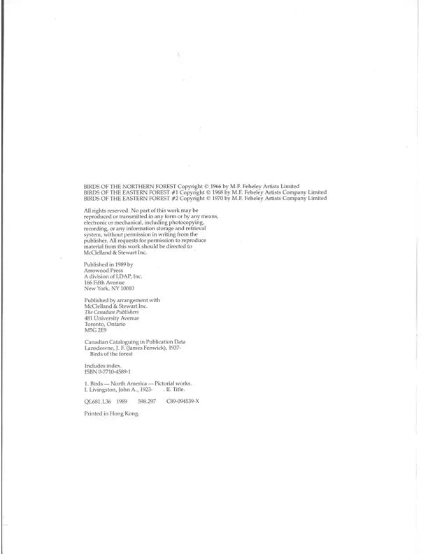 Lansdowne's Birds of The Forest My Store