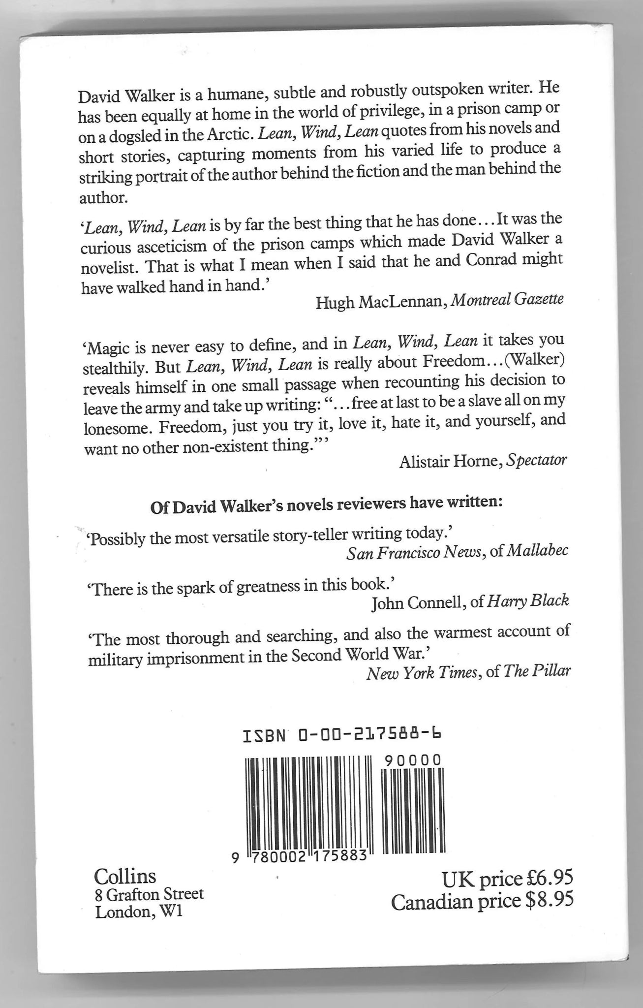 Lean Wind Lean: A Few Times Remembered - The Bookstore