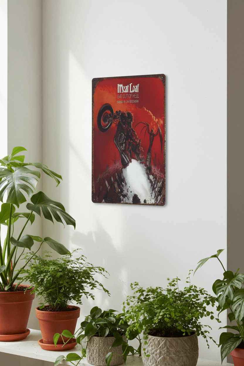 Meat Loaf - Bat Out of Hell - Metal Sign - The Bookstore