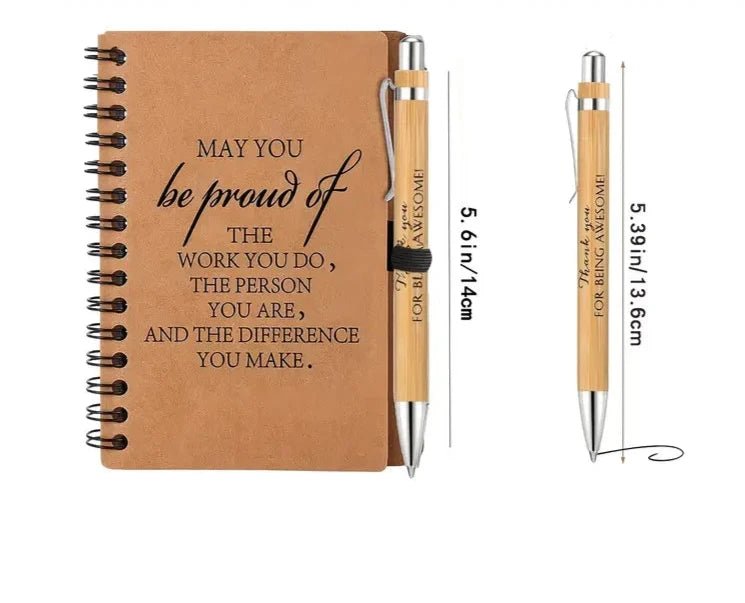 Mini Spiral Inspiration Notebook and Ballpoint Pen set - The Bookstore