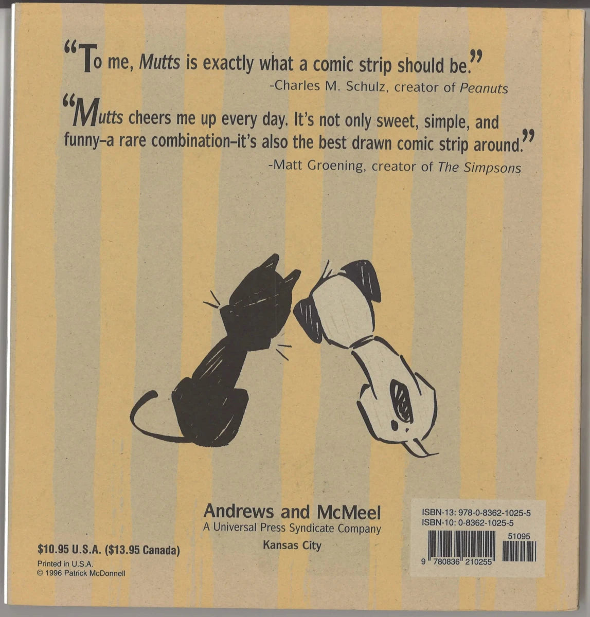 Mutts Volume 1 by Patrick McDonnell – 1996 Comic Strip Collection – Foreword by Charles M. Schulz - The Bookstore
