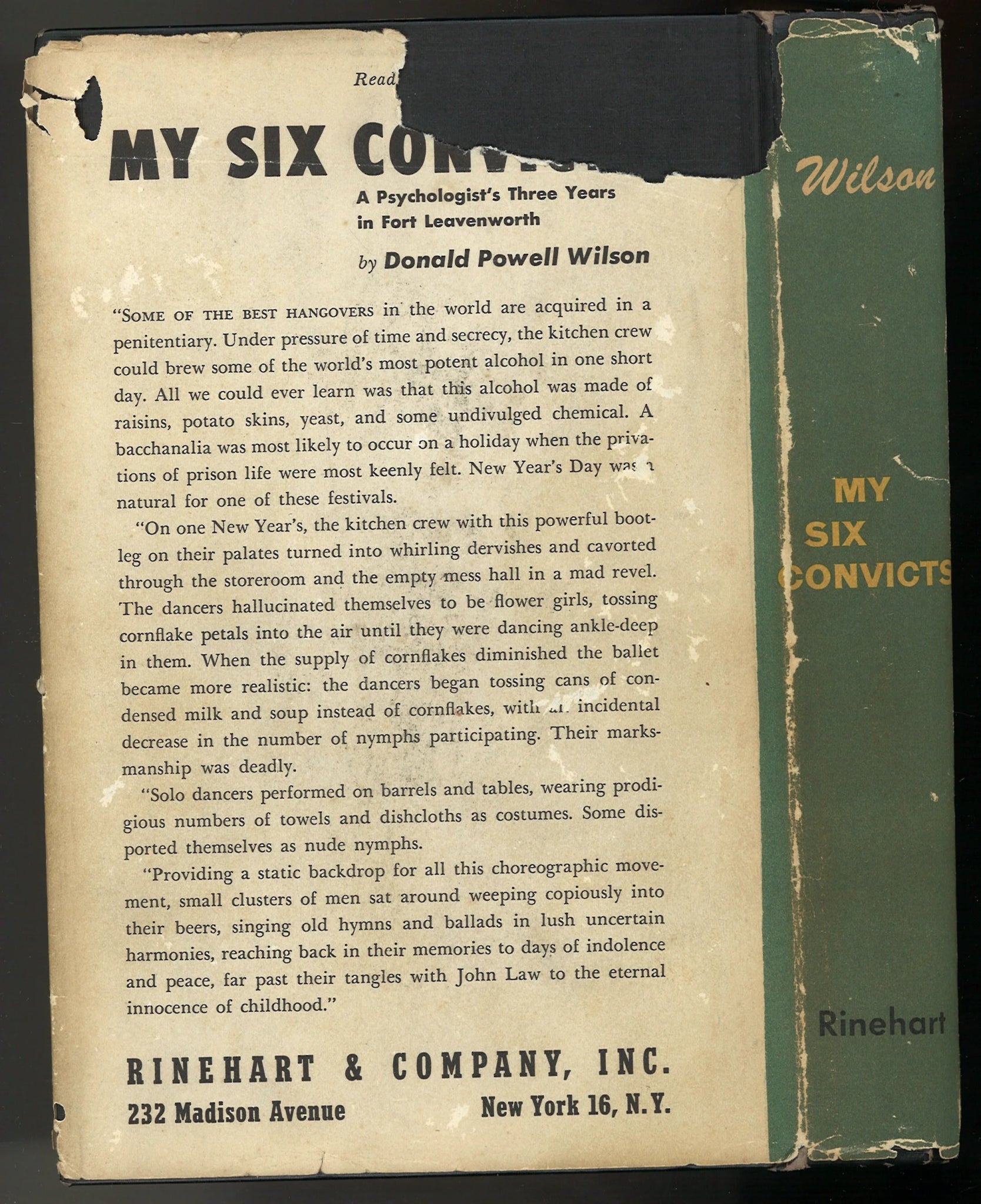 My Six Convicts: A Psychologist's Three Years in Fort Leavenworth - The Bookstore
