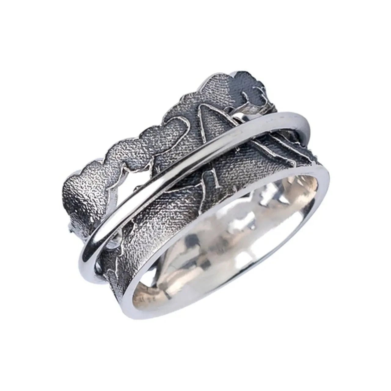 Never Quit Sterling Silver Meditation Spinner Ring - Size 10 My Store