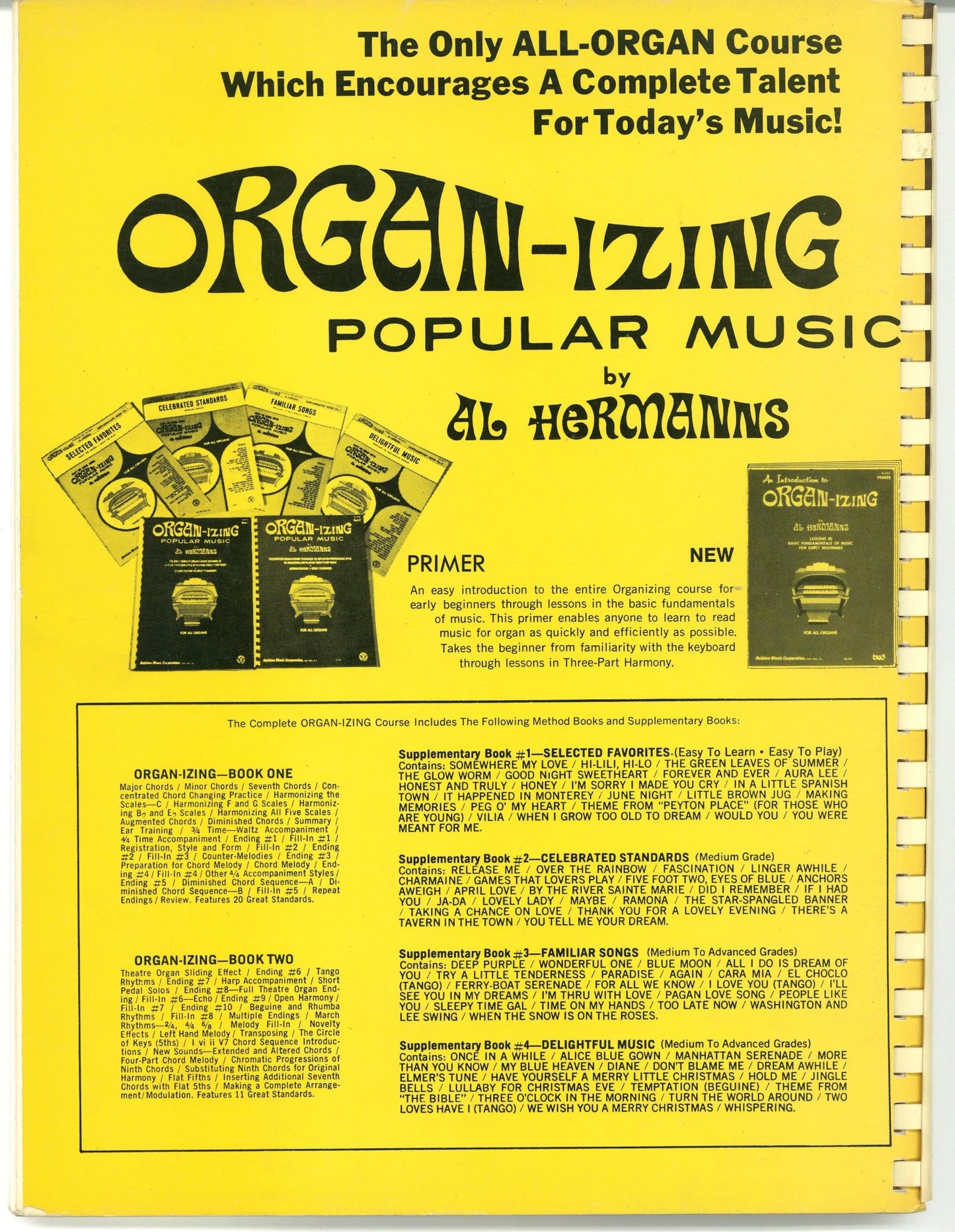 Organ-izing Popular Music (Book 2) Al Hermanns