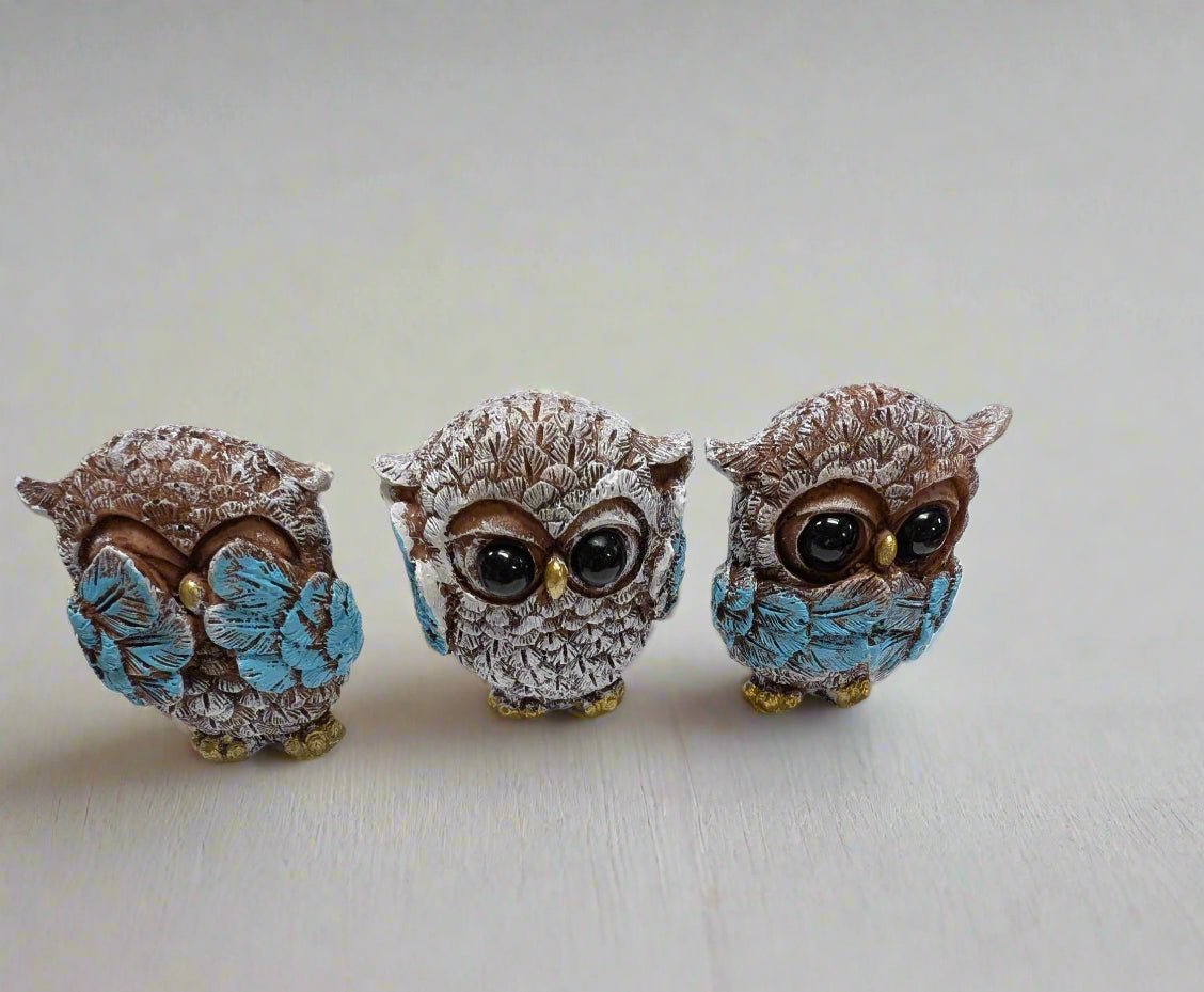 Owl Trio - Hear No Evil, See No Evil, Speak No Evil HYS Decor