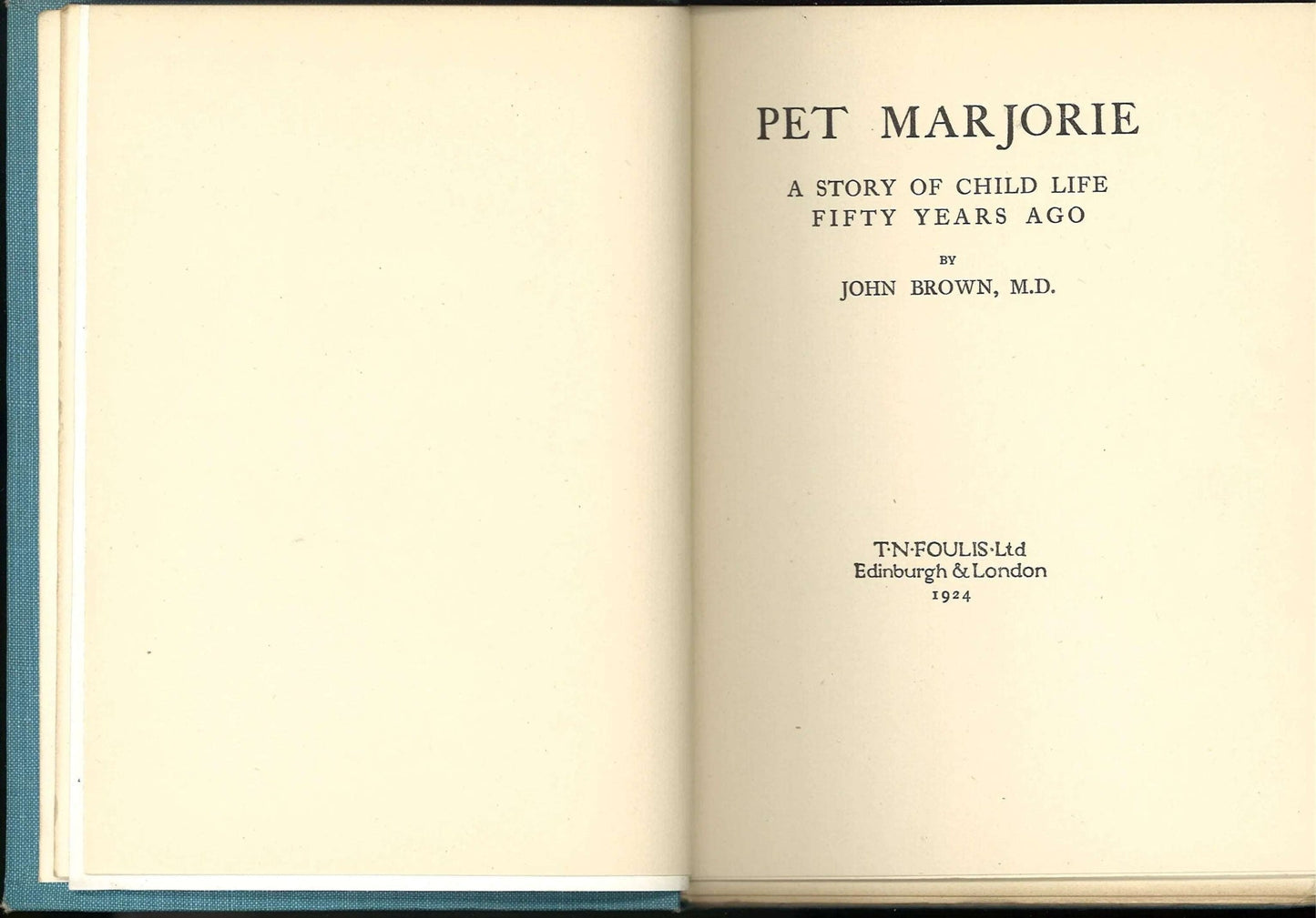 Pet Marjorie: A Story of Child Life Fifty Year Ago, Dr. John Brown My Store