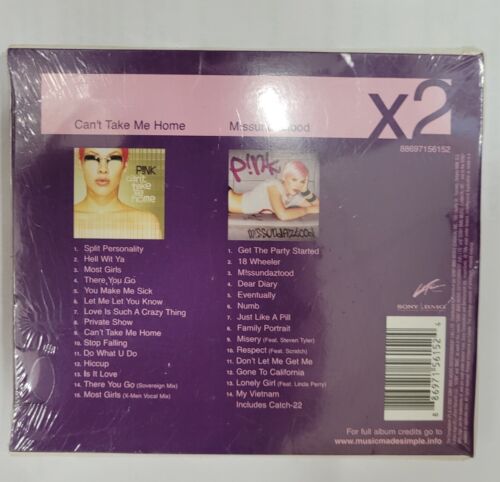 P!NK "CAN'T TAKE ME HOME/M!SSUNDAZTOOD" 2 CD NEW+ P1nk