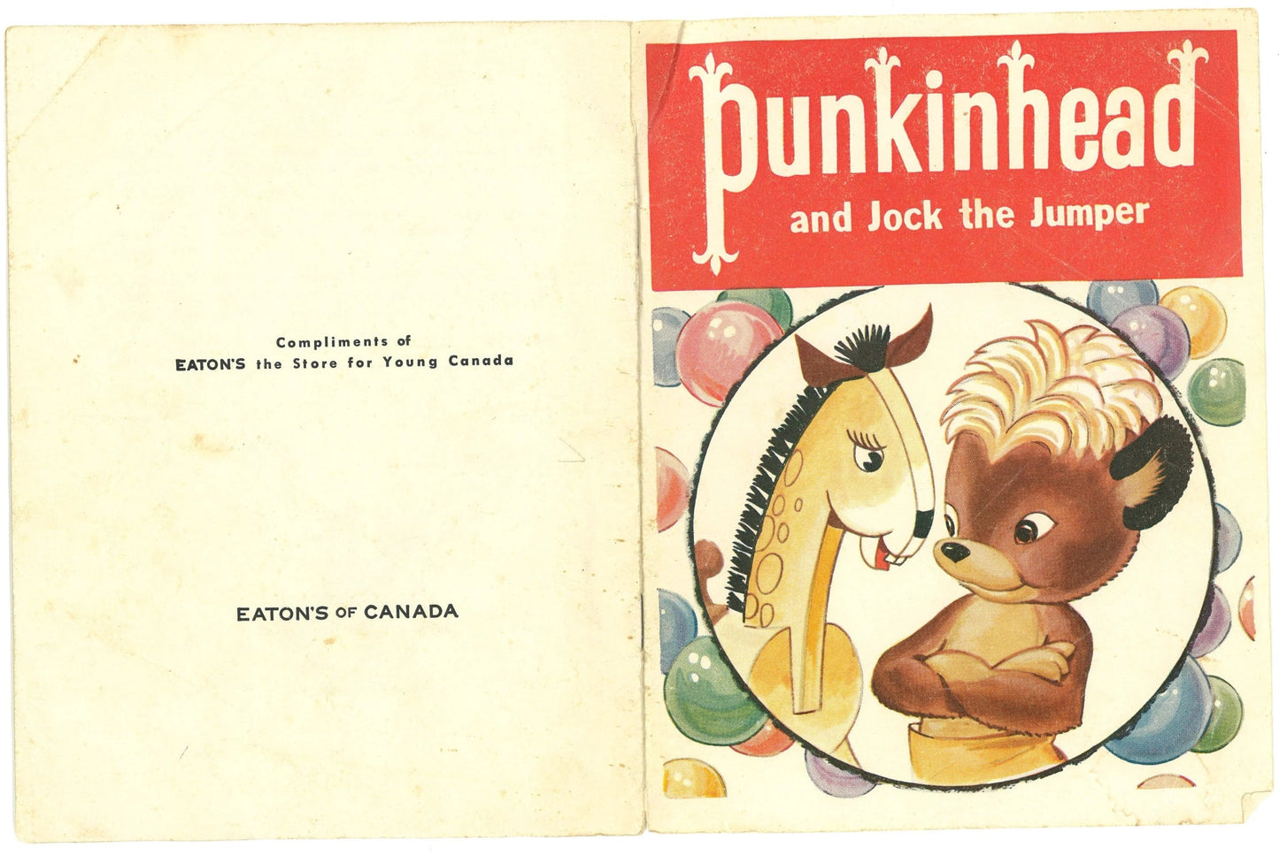 Punkinhead and Jock The Jumper Charles Thorson, Eaton's of Canada