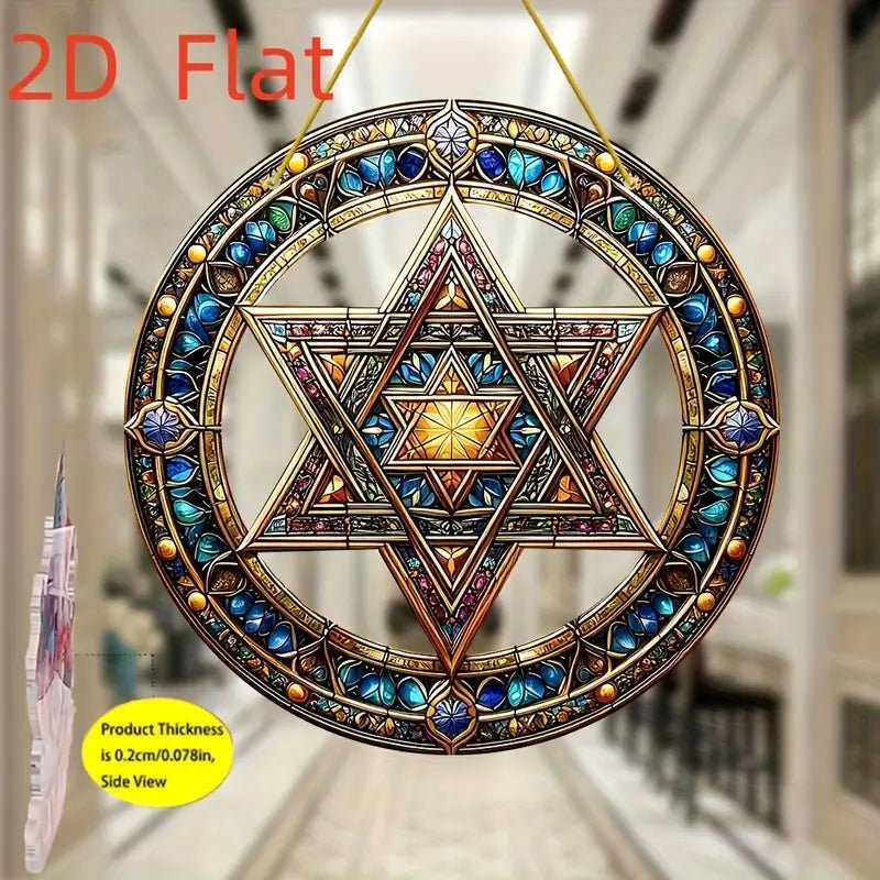 Radiant Star of David Suncatcher MCYUYE