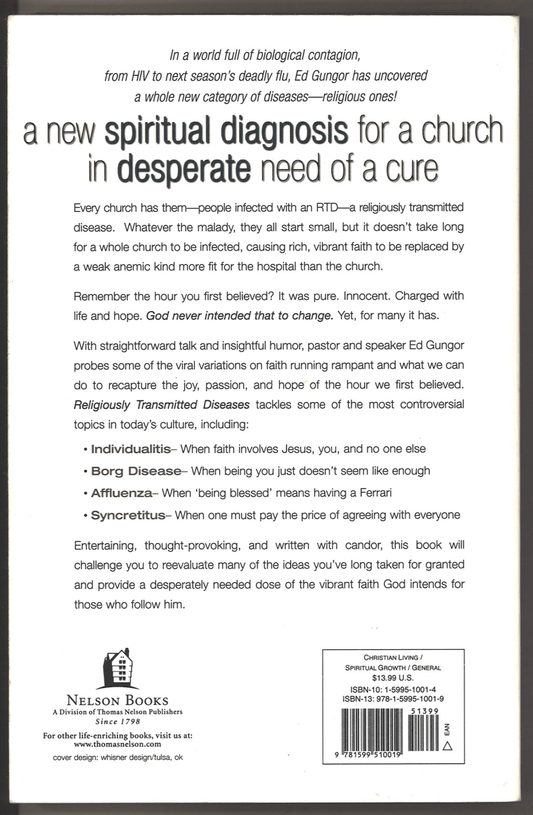 Religiously Transmitted Diseases: Finding a Cure When Faith Doesn't Feel Right - The Bookstore