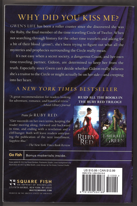 Sapphire Blue (The Ruby Red Trilogy, 2) - The Bookstore