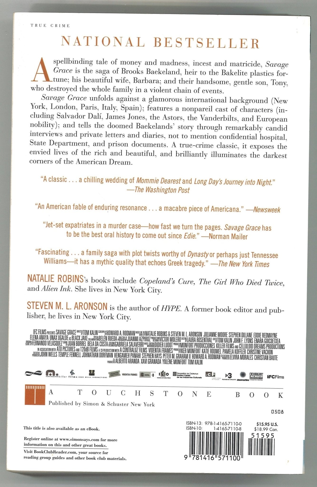 Savage Grace (Movie Tie - in): The True Story of Fatal Relations in a Rich and Famous American Family - The Bookstore