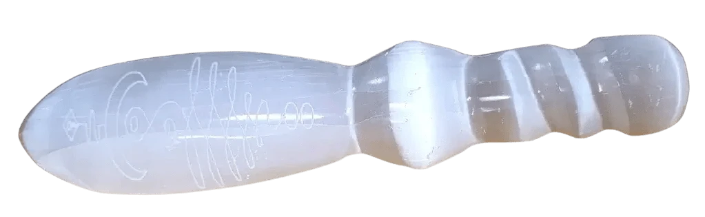 Engraved Dagger-Shaped Selenite The Bookstore