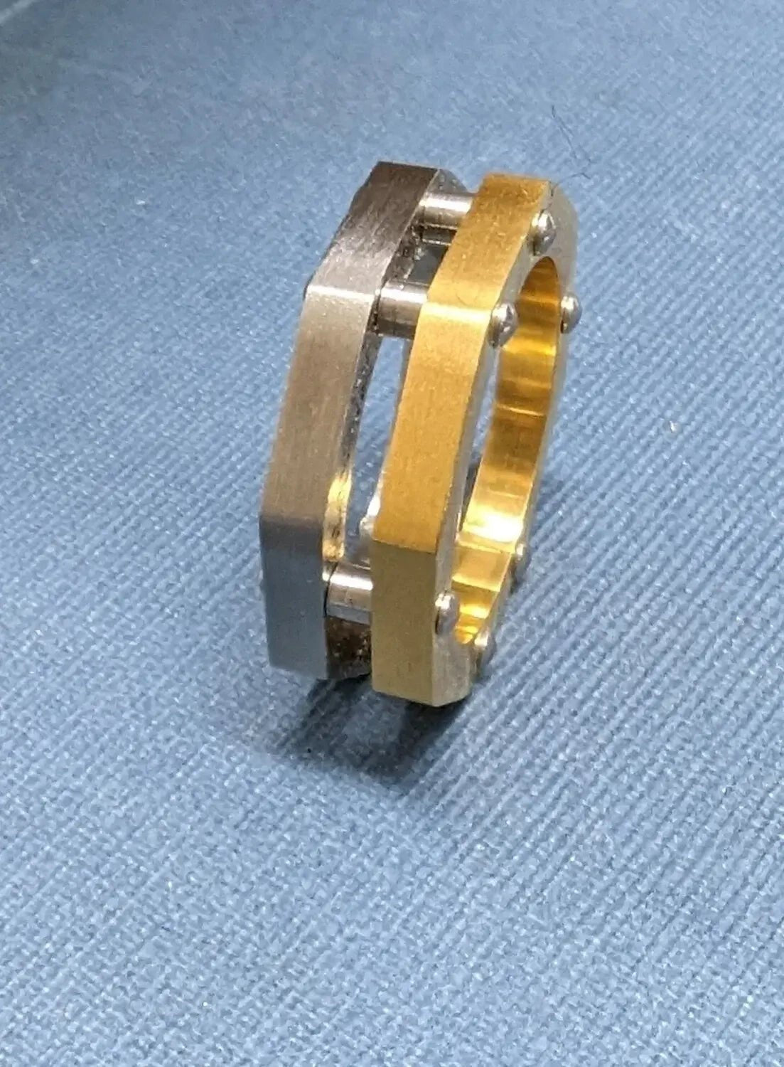 Silver Gold Biker Ring My Store