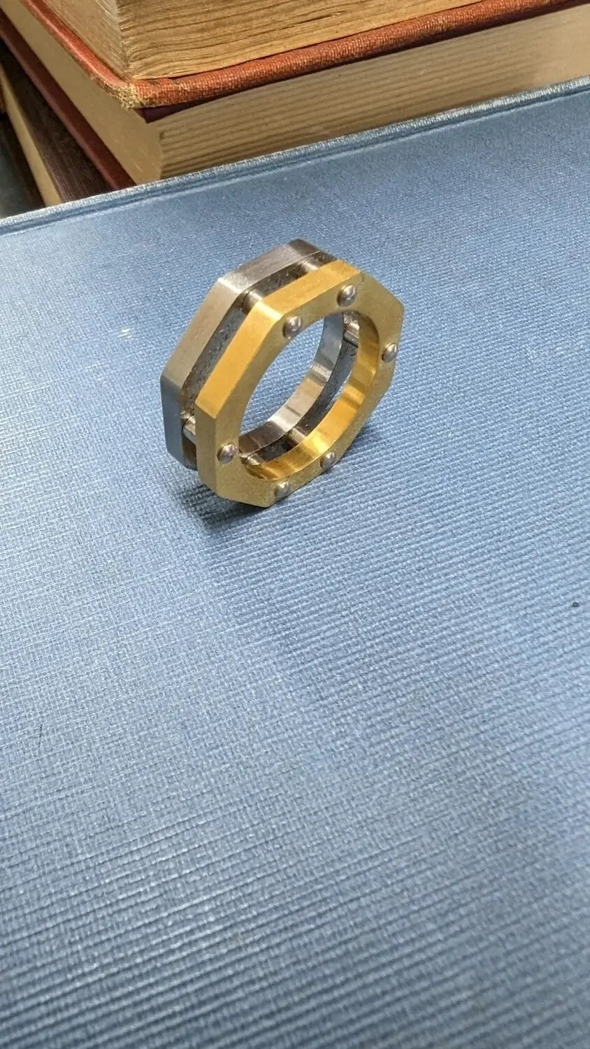 Silver Gold Biker Ring My Store