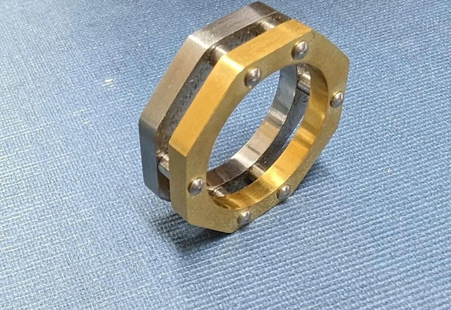 Silver Gold Biker Ring My Store