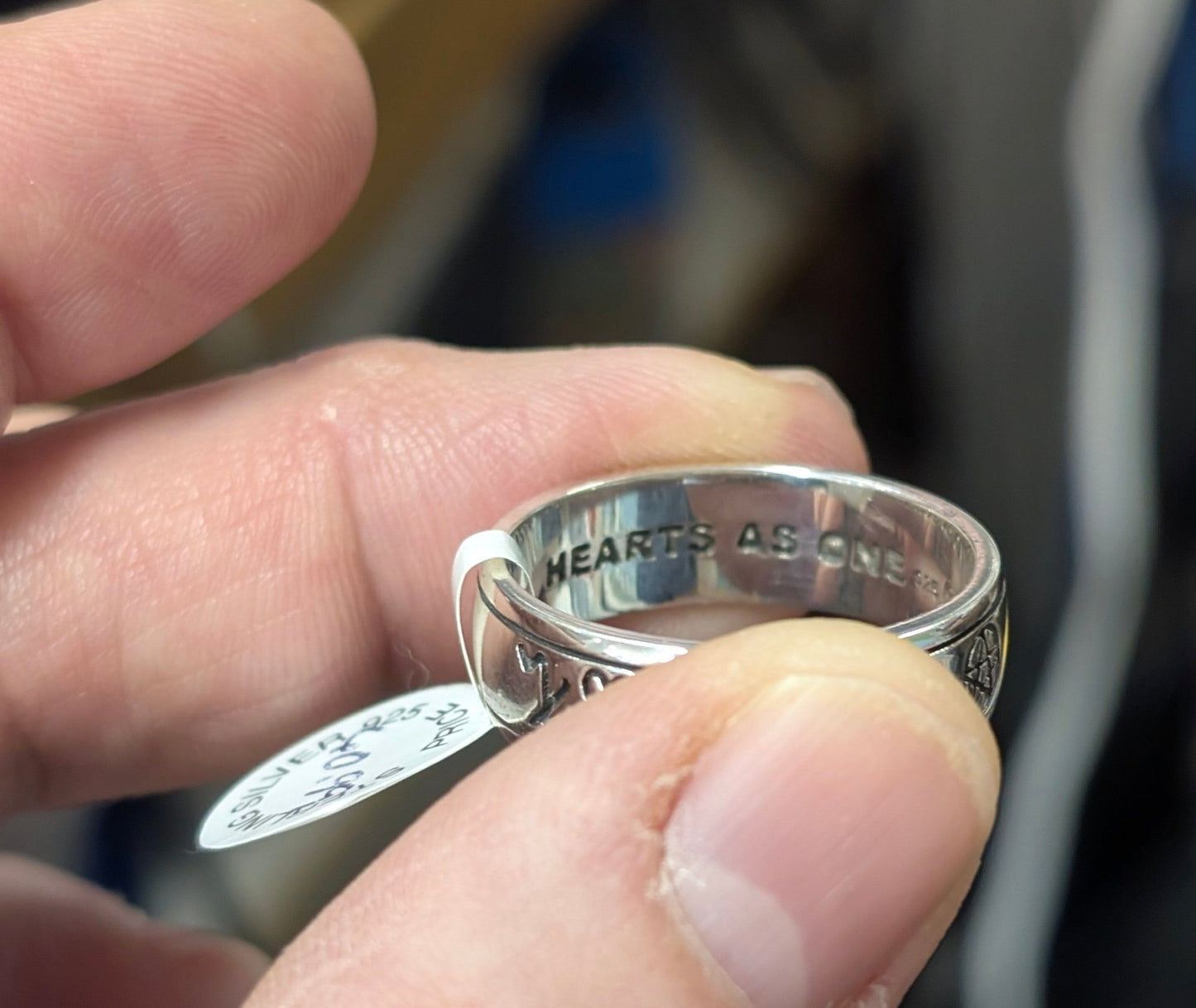 Silver Theban Handfasting Wedding Band Ring - The Bookstore
