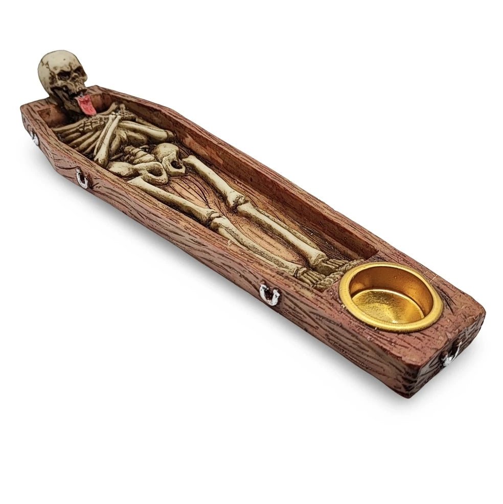 Skeleton Casket Incense Burner/Stick Holder - The Bookstore